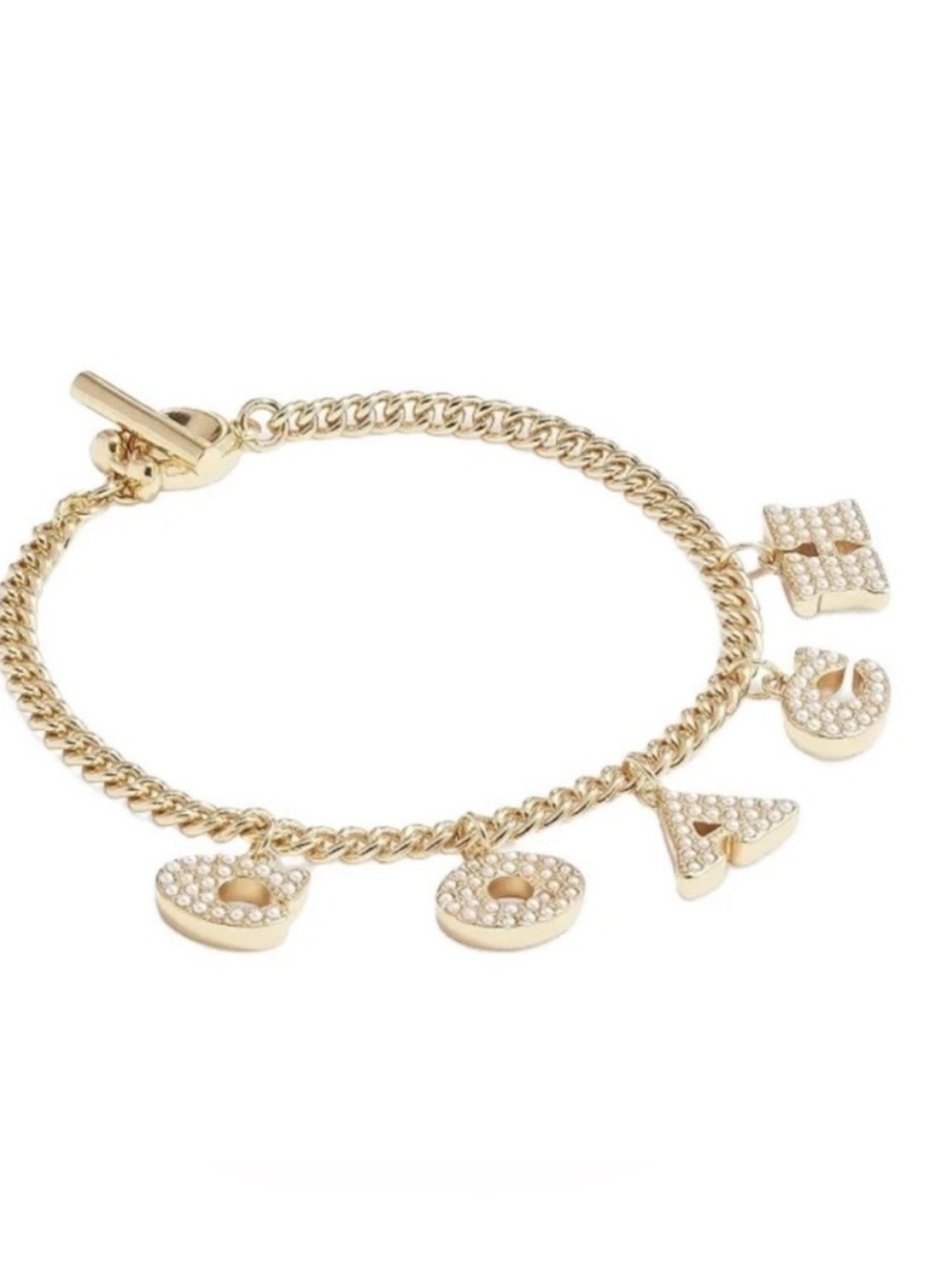 Coach Station Logo Charm Bracelet - Picture 7 of 7